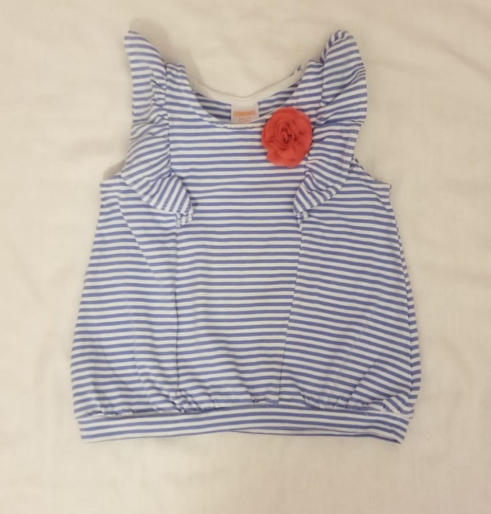 Gymboree Striped blue top 18-24M